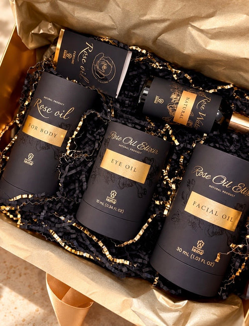 Rose Oil Complete Face & Body Set | Rose Water, Facial Oil, Eye Oil & Body Oil