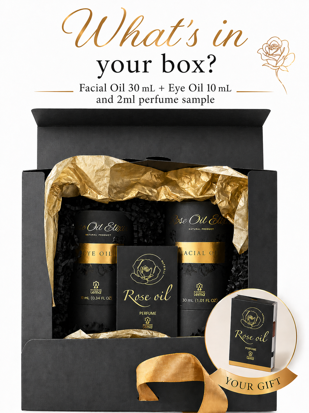 Rose Oil Skincare Set - Essentials | Facial Oil and Eye Oil